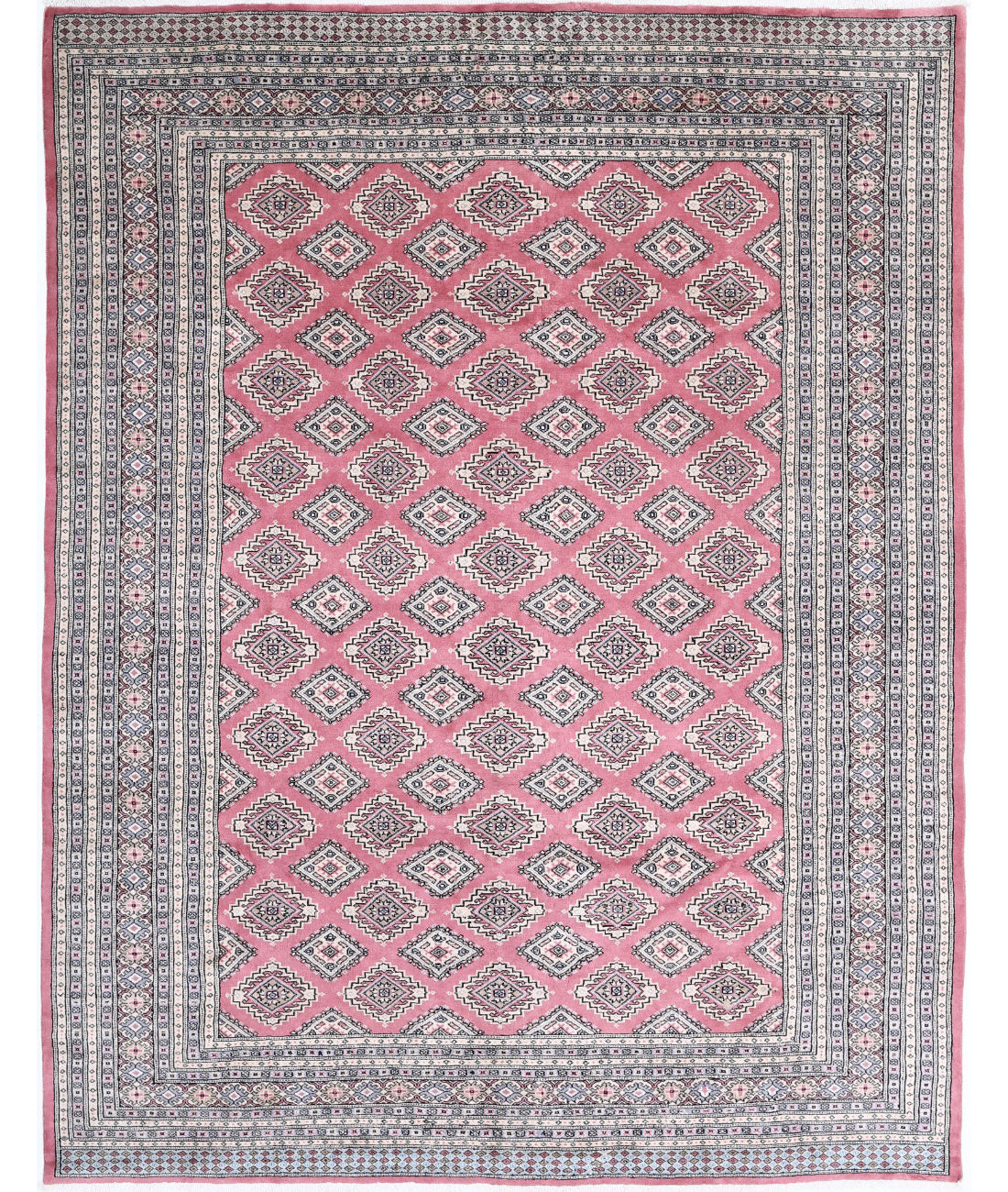 Hand Knotted Tribal Bokhara Wool Rug - 8'0'' x 10'3''