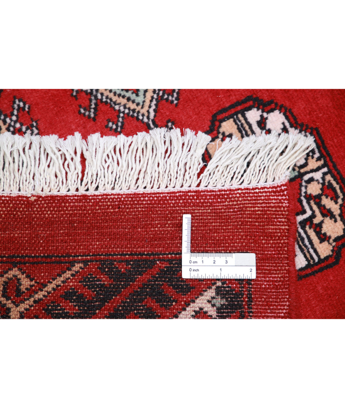 Hand Knotted Tribal Bokhara Wool Rug - 6'2'' x 9'2'' 6'2'' x 9'2'' (185 X 275) / Red / Black