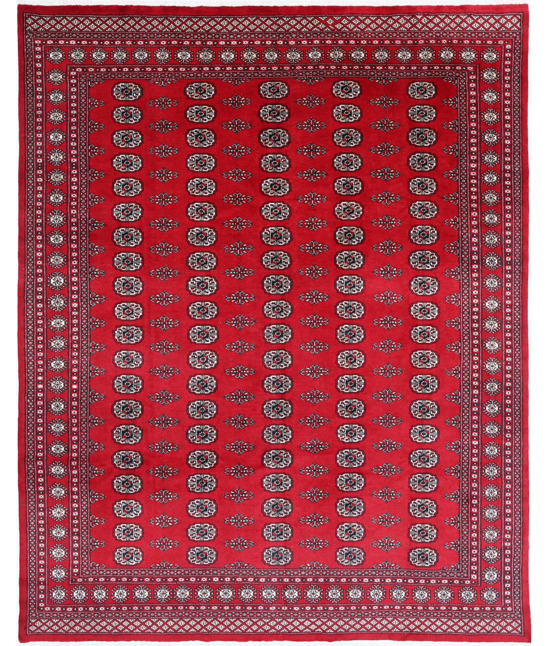 Hand Knotted Tribal Bokhara Wool Rug - 7'10'' x 9'11''