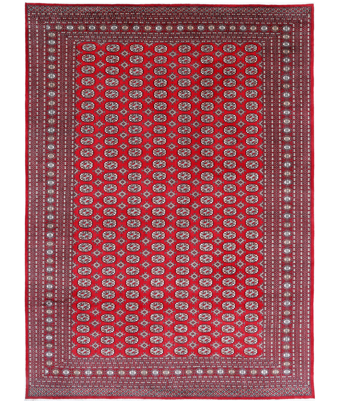 Hand Knotted Tribal Bokhara Wool Rug - 10'2'' x 13'11''