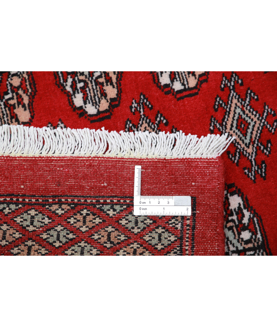 Hand Knotted Tribal Bokhara Wool Rug - 5'10'' x 8'6'' 5'10'' x 8'6'' (175 X 255) / Red / Black