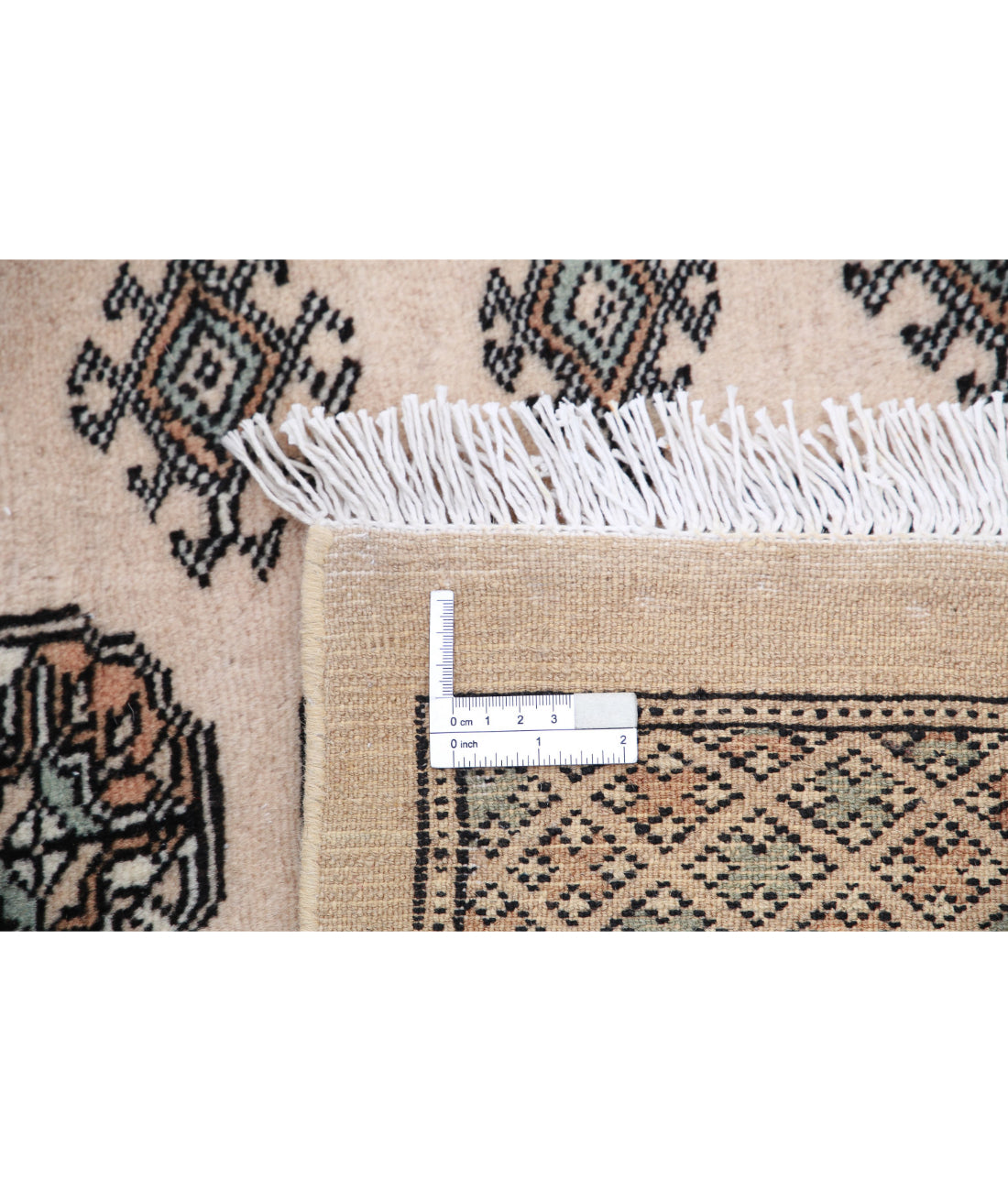 Hand Knotted Tribal Bokhara Wool Rug - 10'0'' x 13'11'' 10'0'' x 13'11'' (300 X 418) / Ivory / Black
