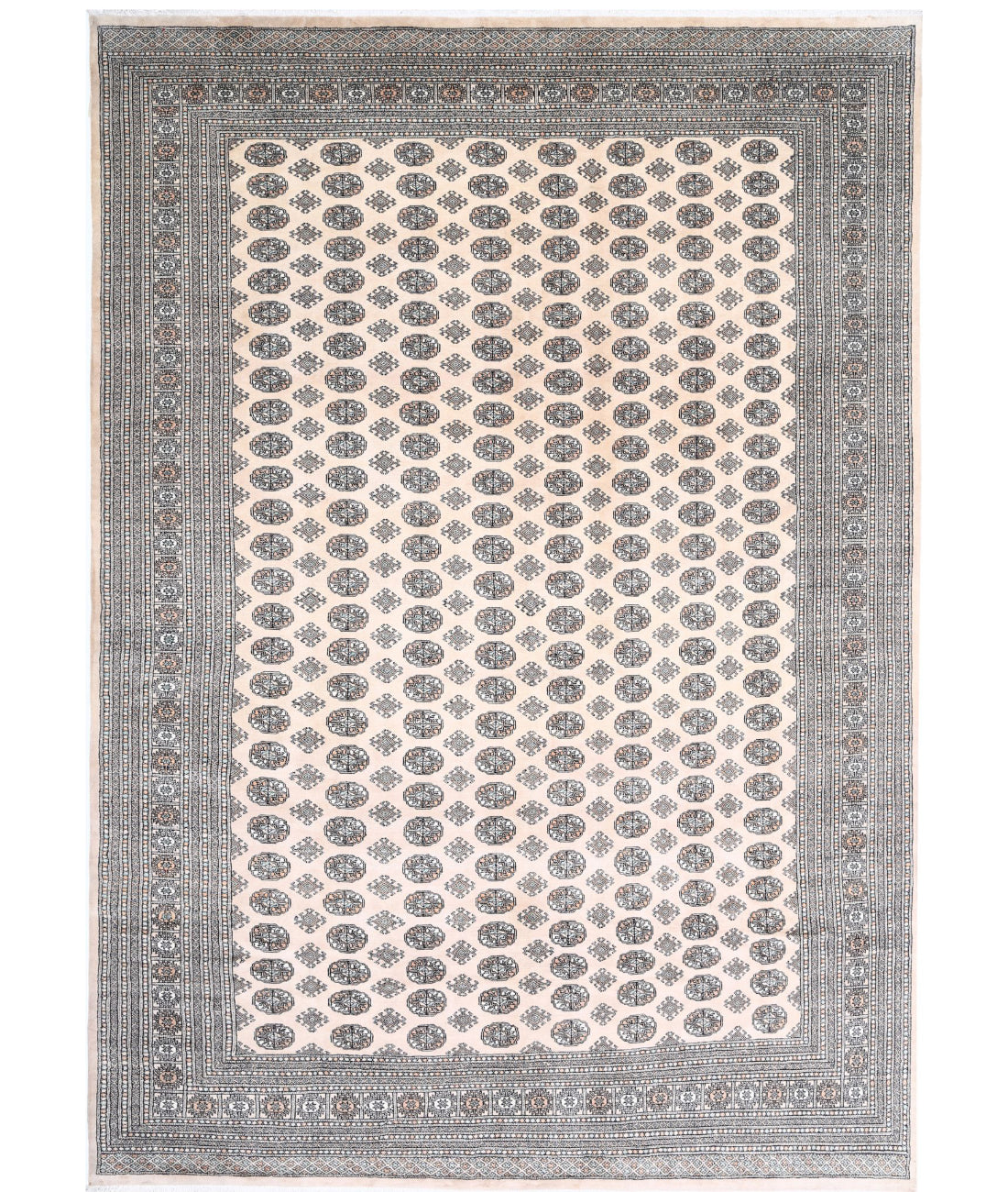 Hand Knotted Tribal Bokhara Wool Rug - 10'0'' x 13'11''