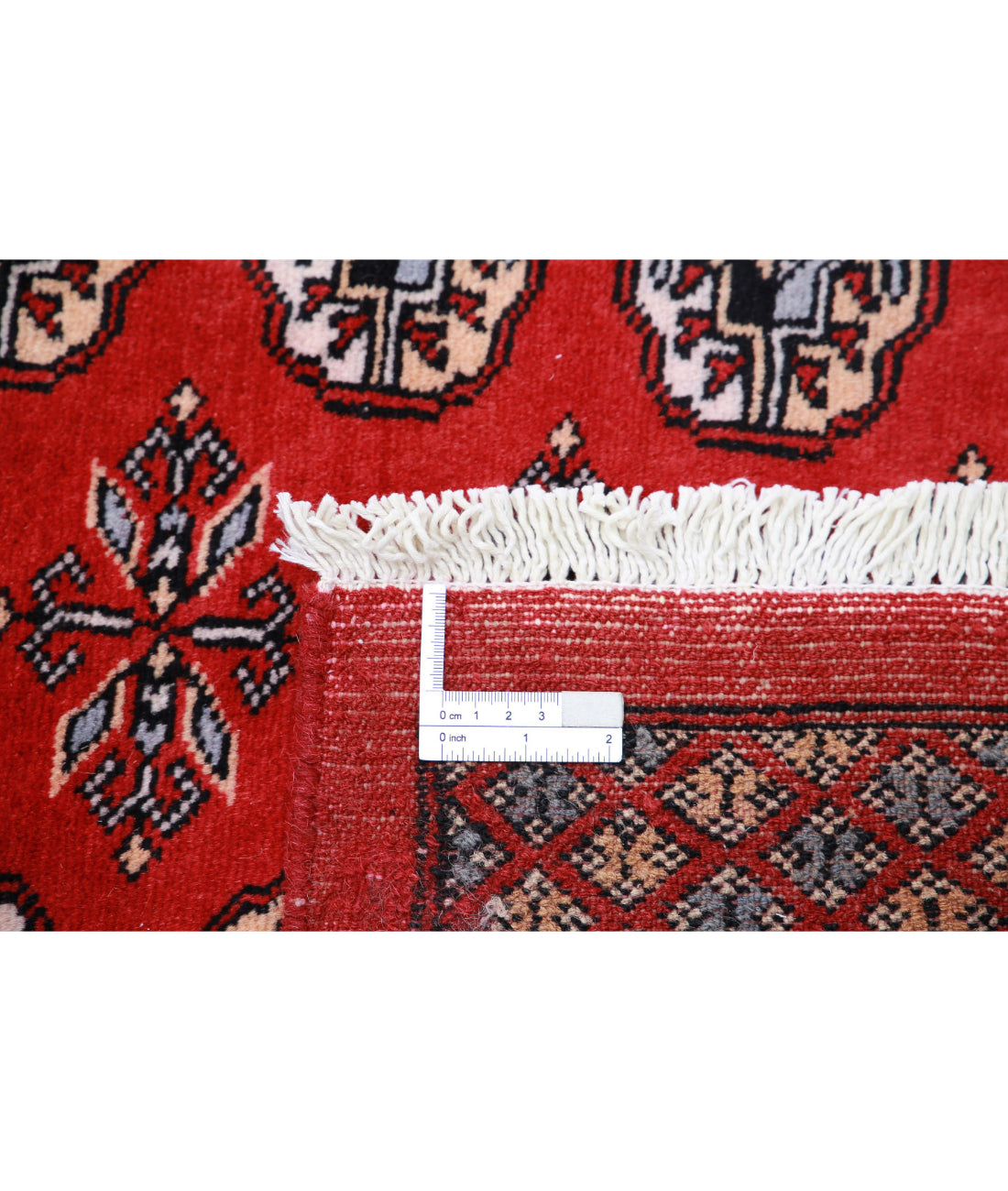 Hand Knotted Tribal Bokhara Wool Rug - 8'1'' x 9'9'' 8'1'' x 9'9'' (243 X 293) / Red / Beige