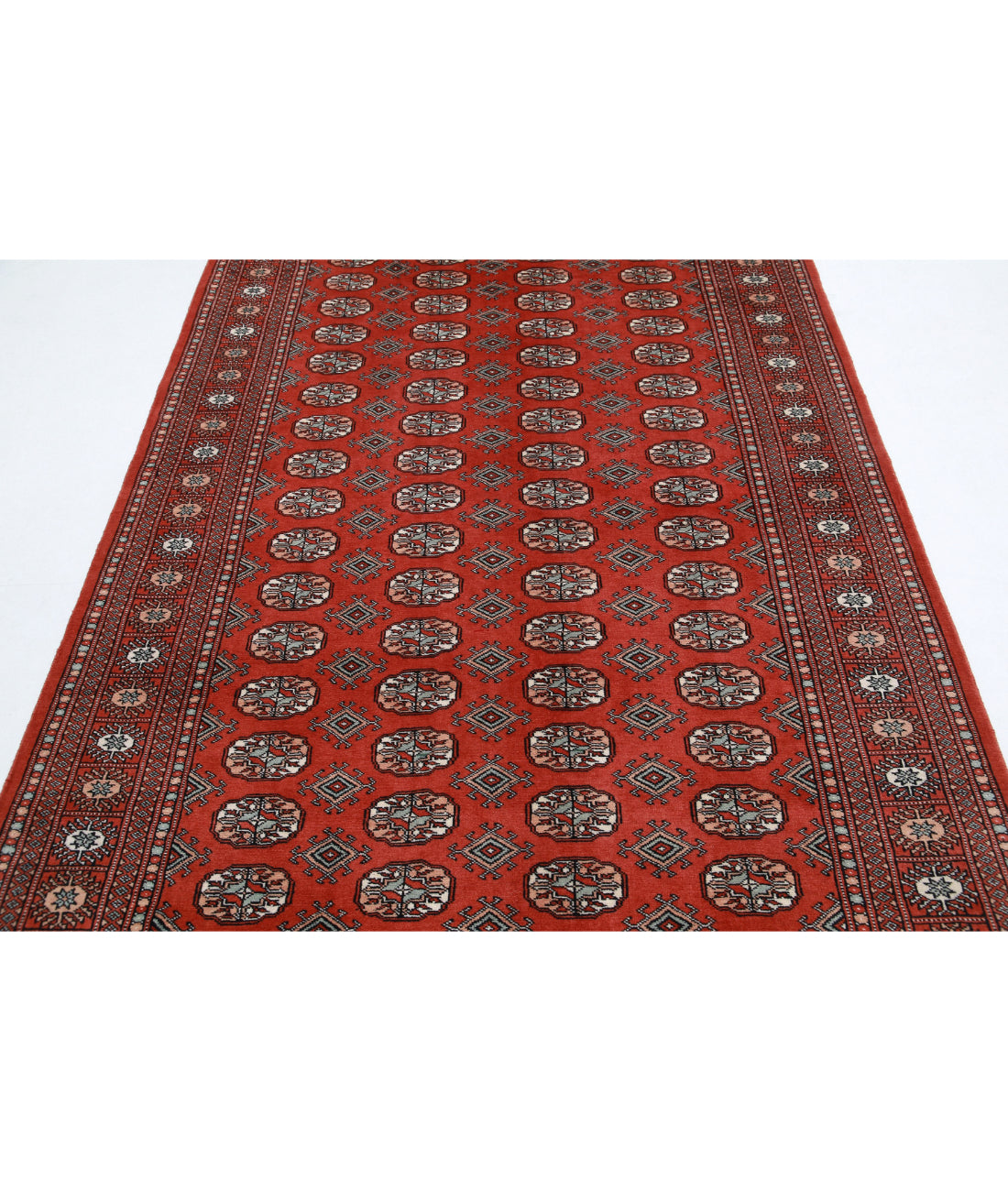 Hand Knotted Tribal Bokhara Wool Rug - 5'1'' x 8'2'' 5'1'' x 8'2'' (153 X 245) / Red / Black