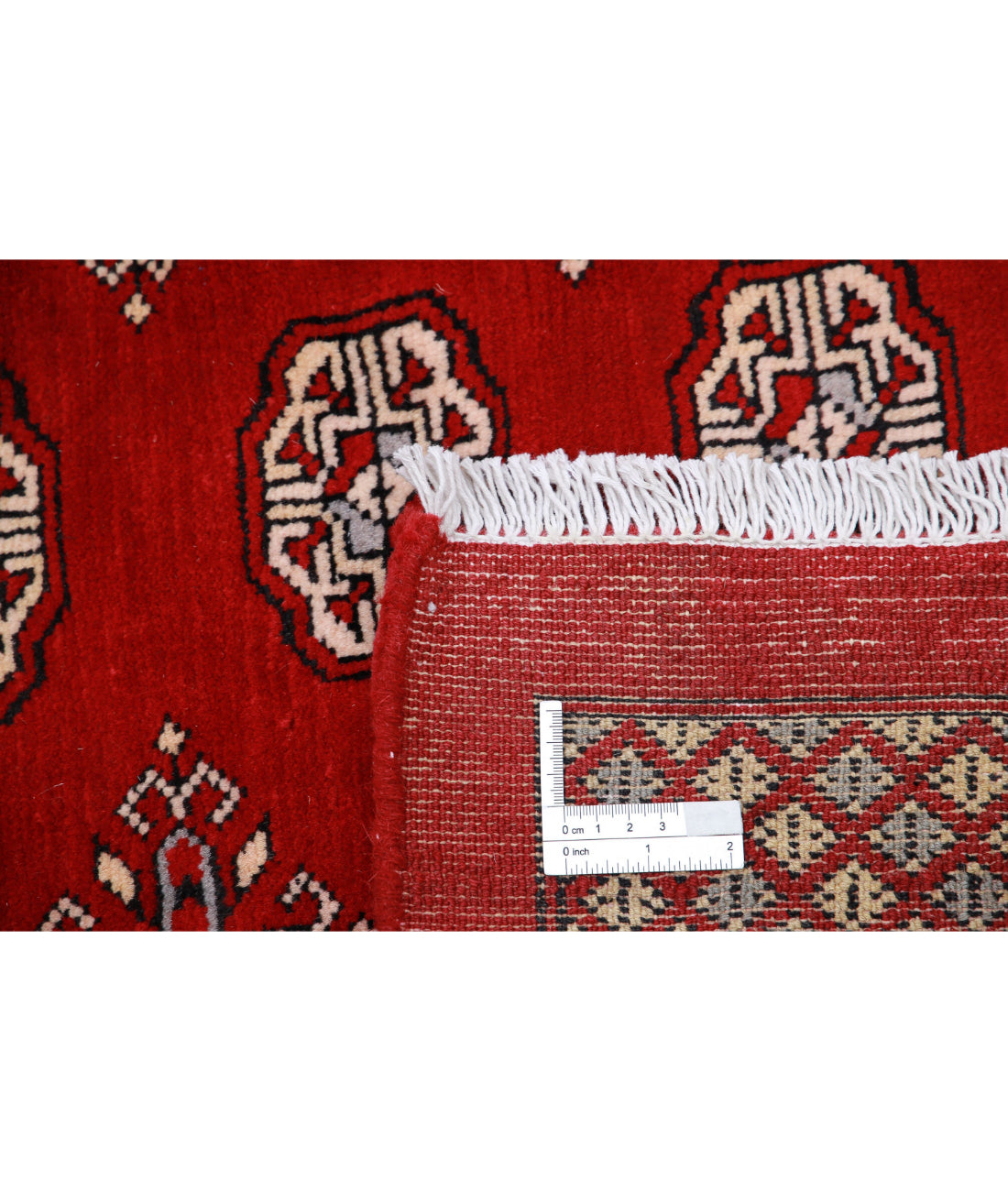 Hand Knotted Tribal Bokhara Wool Rug - 8'2'' x 10'7'' 8'2'' x 10'7'' (245 X 318) / Red / Ivory