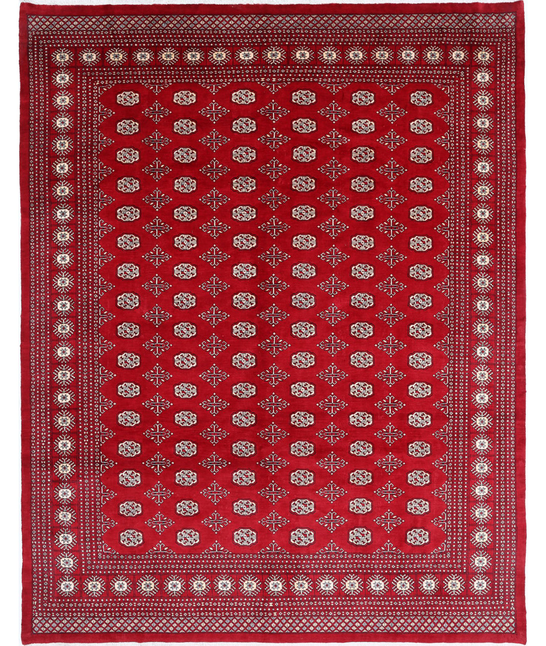 Hand Knotted Tribal Bokhara Wool Rug - 8'2'' x 10'7''