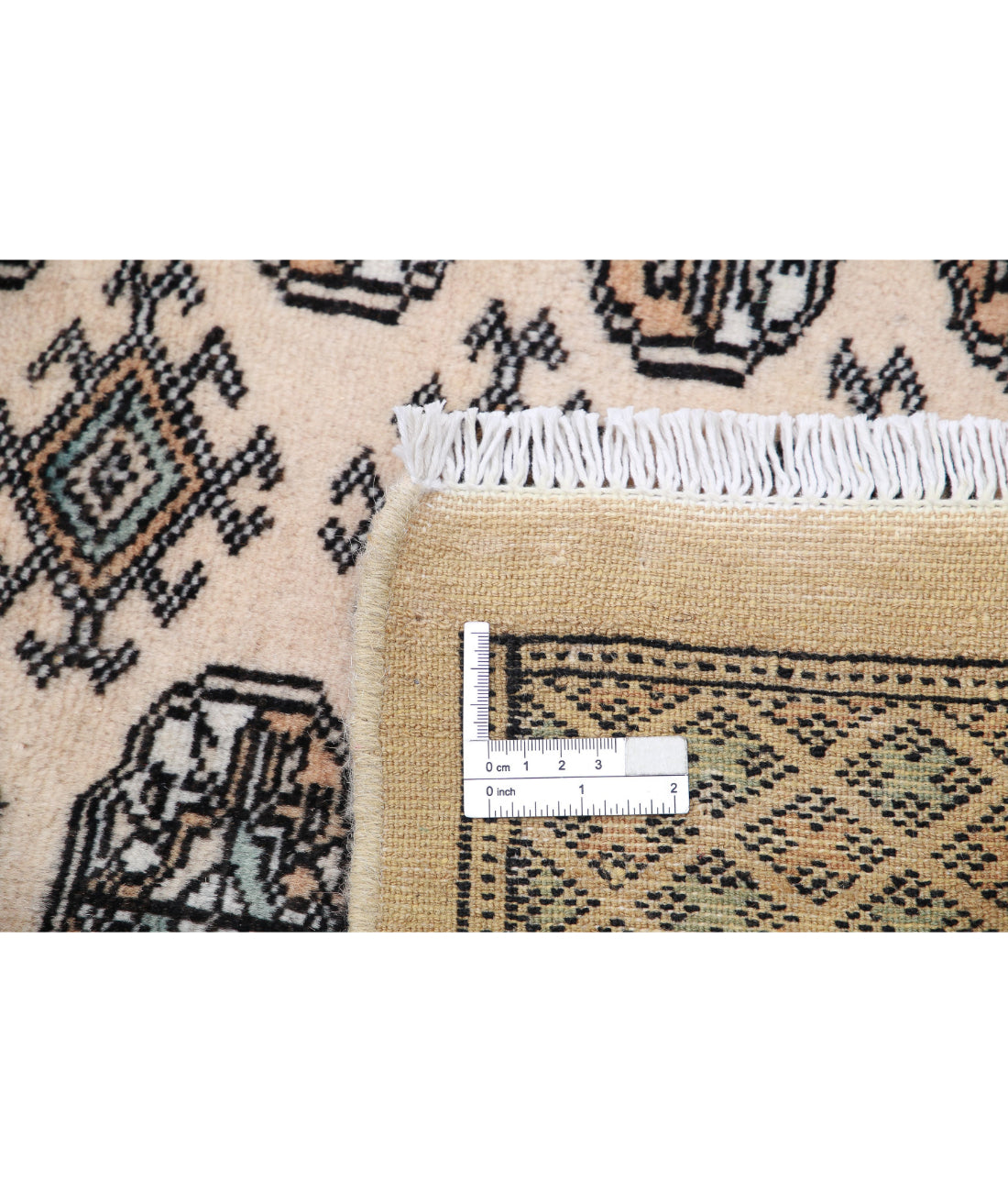 Hand Knotted Tribal Bokhara Wool Rug - 7'10'' x 10'2'' 7'10'' x 10'2'' (235 X 305) / Ivory / Taupe