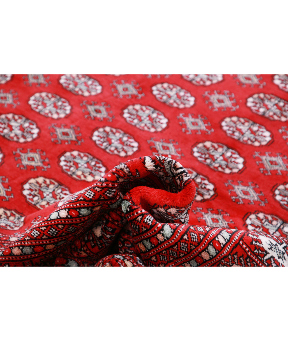 Hand Knotted Tribal Bokhara Wool Rug - 10'2'' x 14'5'' 10'2'' x 14'5'' (305 X 433) / Red / Taupe