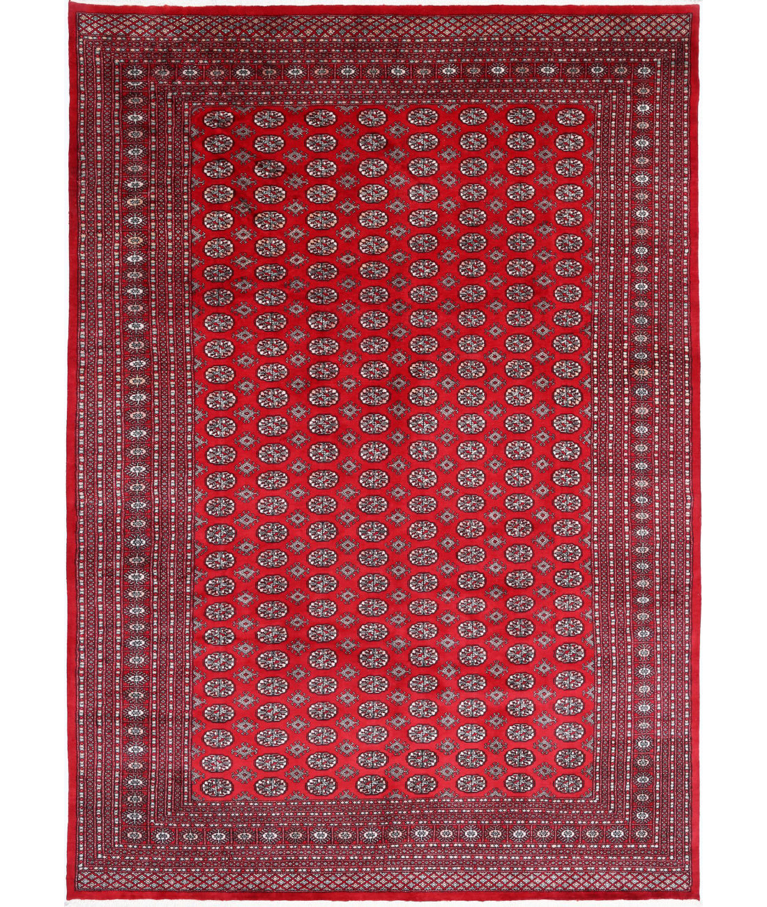 Hand Knotted Tribal Bokhara Wool Rug - 10'2'' x 14'5''