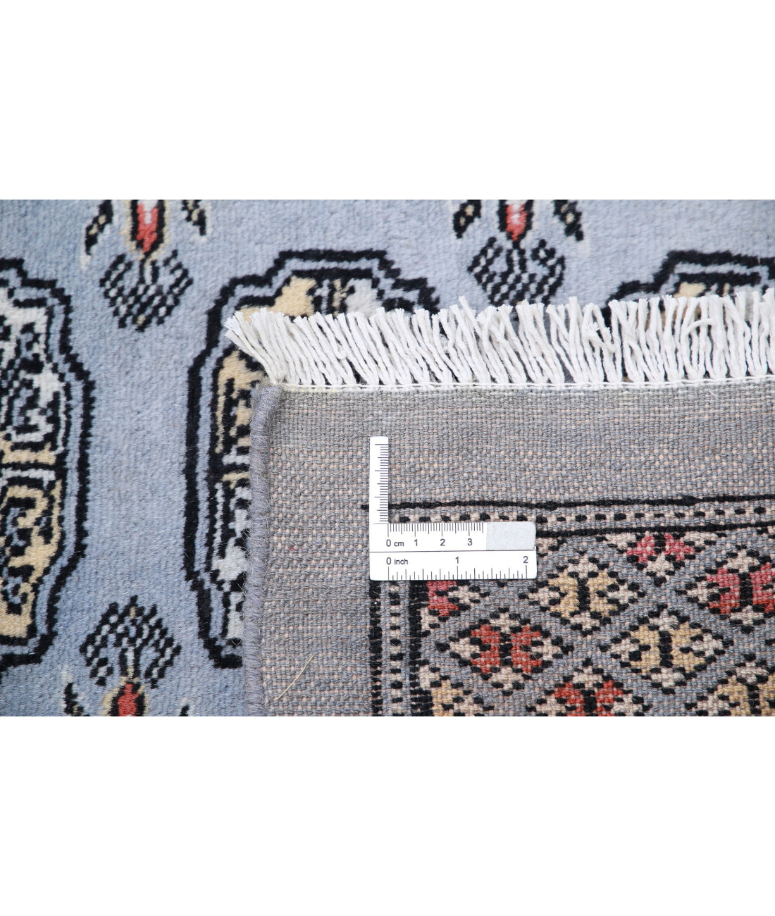 Hand Knotted Tribal Bokhara Wool Rug - 9'0'' x 12'2'' 9'0'' x 12'2'' (270 X 365) / Grey / Ivory