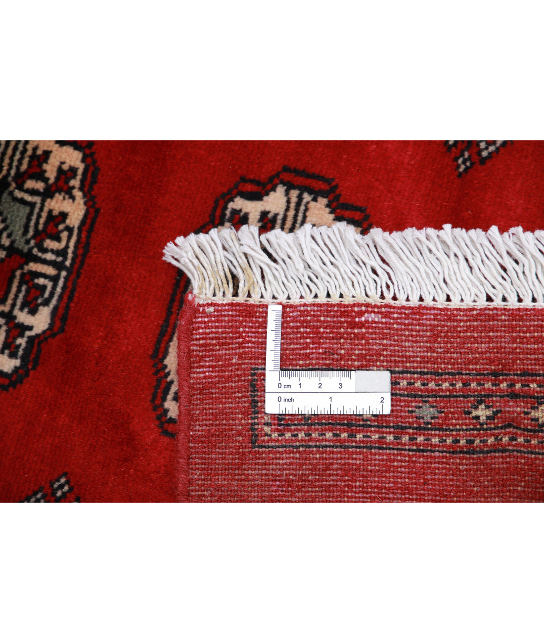 Alfombra tribal de lana Bokhara anudada a mano - 5'7'' x 8'7''