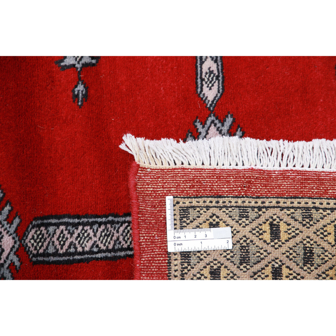 Alfombra tribal de lana Bokhara anudada a mano - 8'4'' x 10'8''