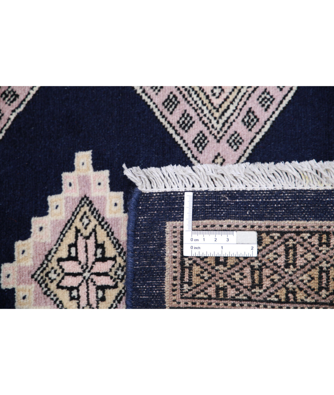 Alfombra tribal de lana Bokhara anudada a mano - 8'0'' x 9'9''
