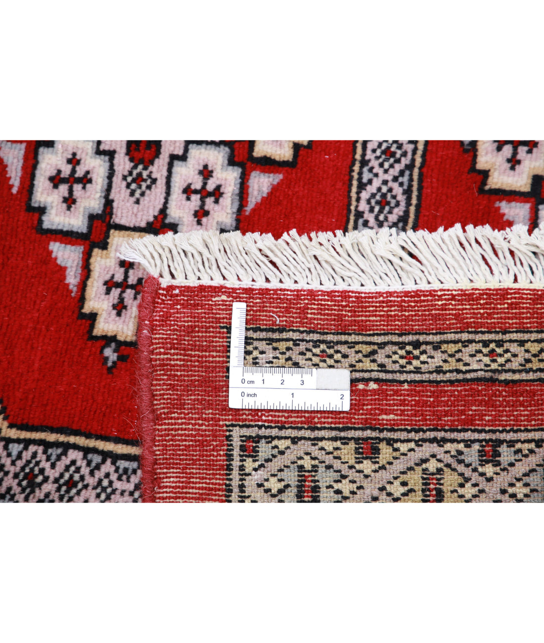 Hand Knotted Tribal Bokhara Wool Rug - 8'11'' x 11'7'' 8'11'' x 11'7'' (268 X 348) / Red / Blue