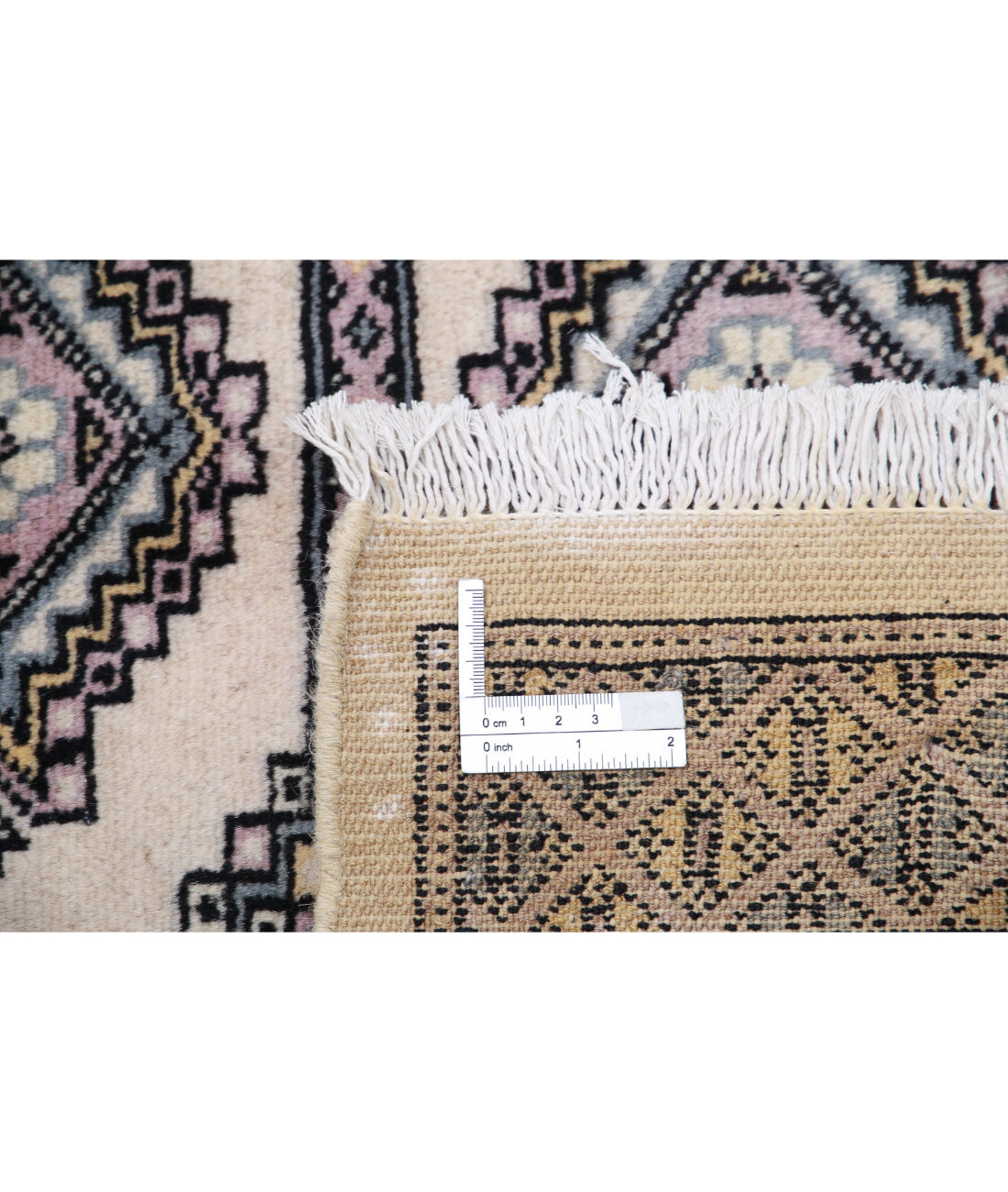 Hand Knotted Tribal Bokhara Wool Rug - 6'1'' x 8'11'' 6'1'' x 8'11'' (183 X 268) / Ivory / Black