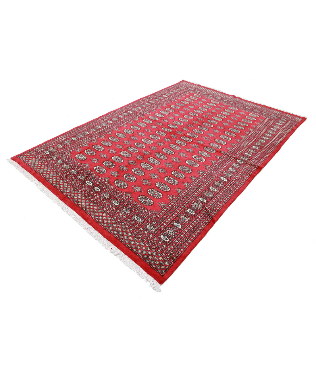Hand Knotted Tribal Bokhara Wool Rug - 6'0'' x 8'10''