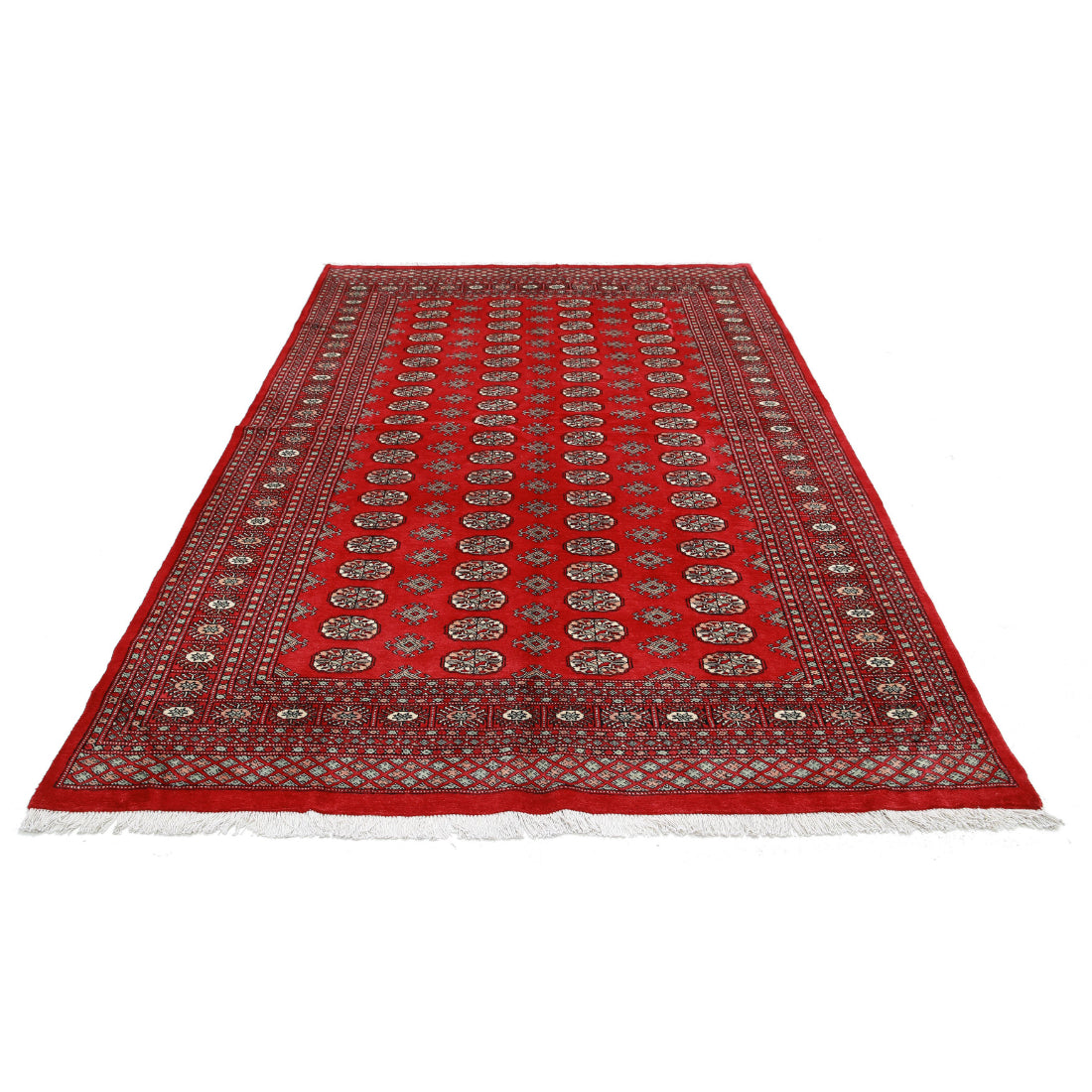Hand Knotted Tribal Bokhara Wool Rug - 6'0'' x 8'10''