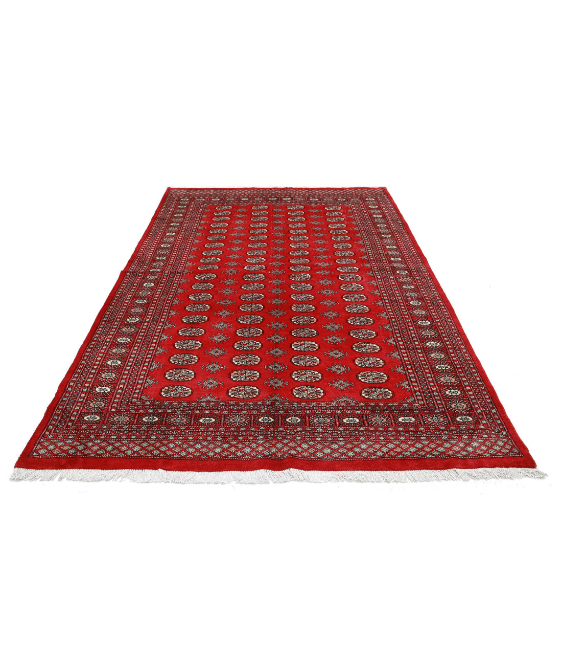 Hand Knotted Tribal Bokhara Wool Rug - 6'0'' x 8'10''