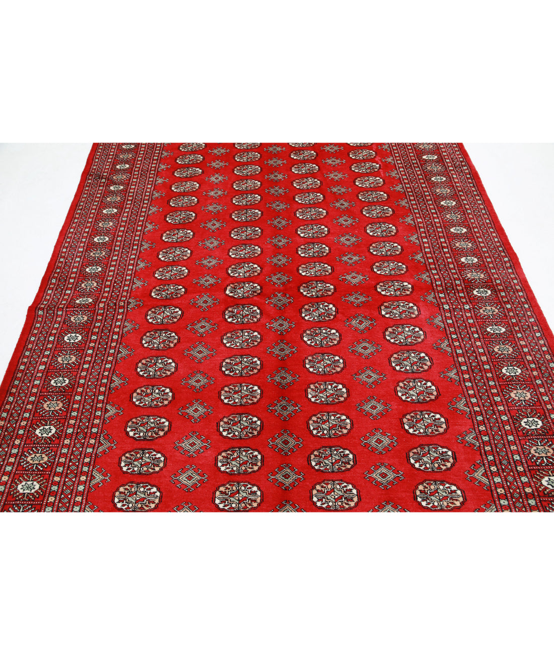 Hand Knotted Tribal Bokhara Wool Rug - 6'0'' x 8'10''