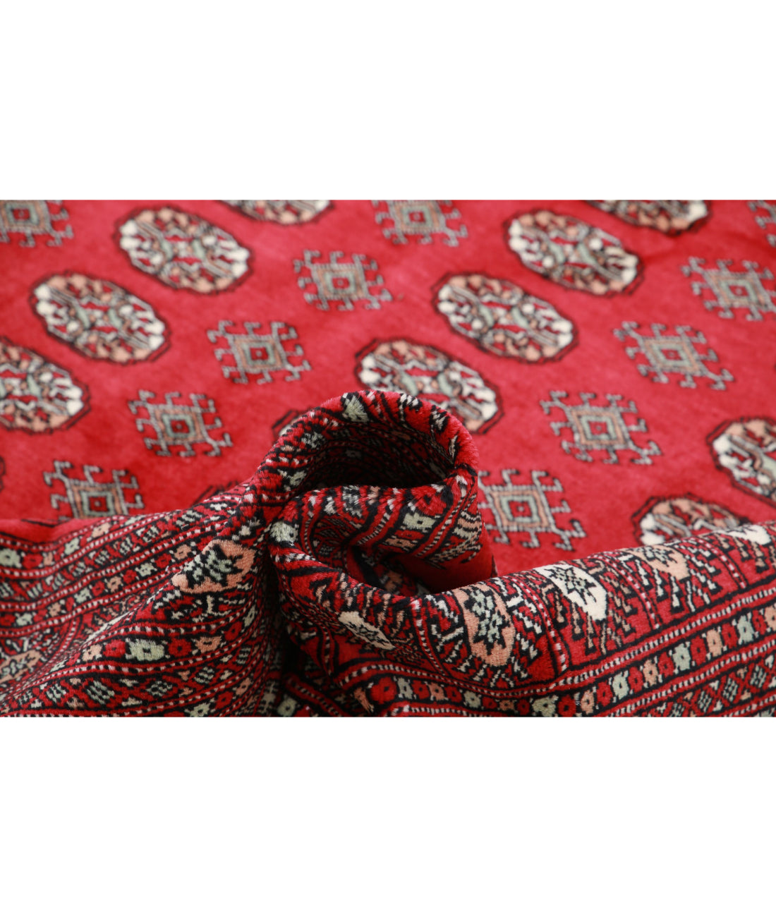 Hand Knotted Tribal Bokhara Wool Rug - 6'0'' x 8'10''
