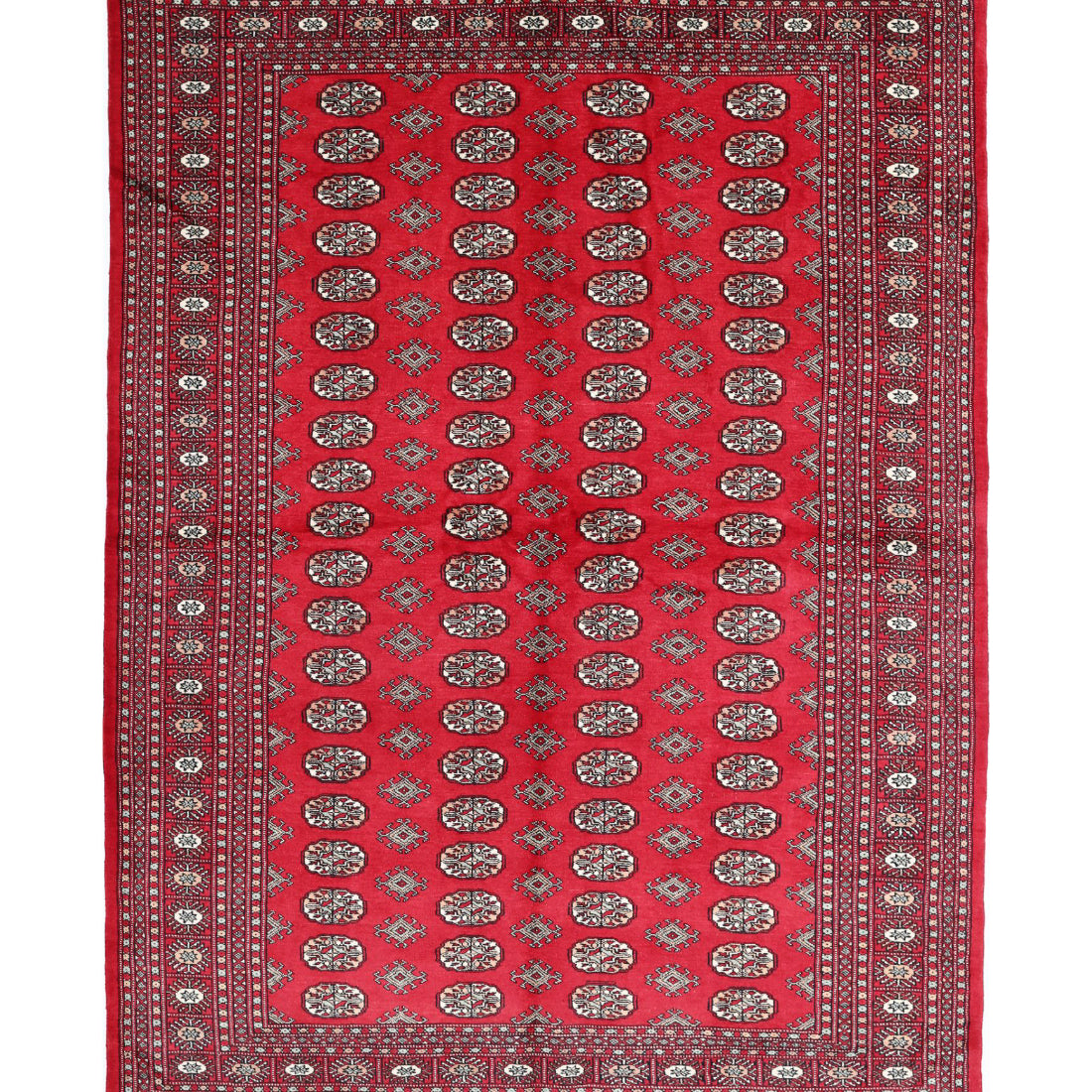 Hand Knotted Tribal Bokhara Wool Rug - 6'0'' x 8'10''