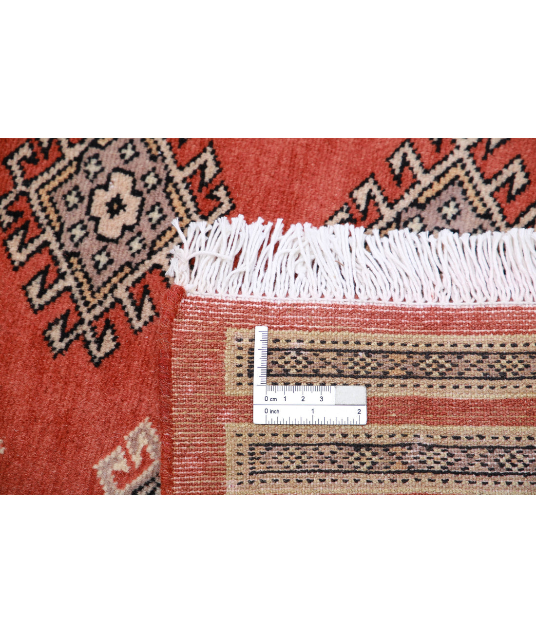 Hand Knotted Tribal Bokhara Wool Rug - 6'6'' x 10'0'' 6'6'' x 10'0'' (195 X 300) / Rust / Taupe
