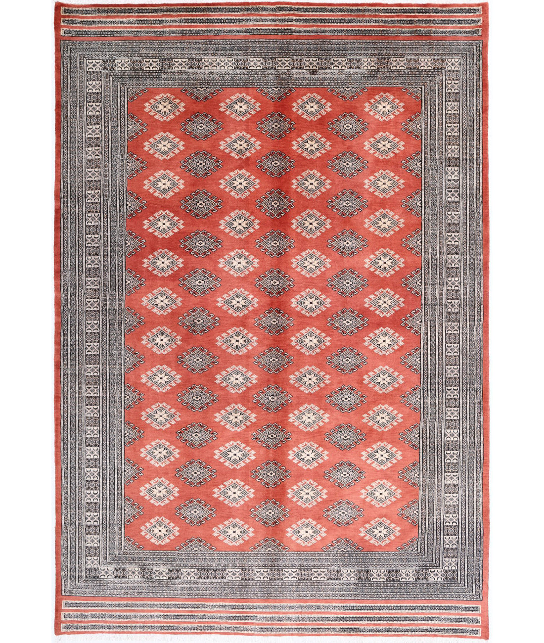 Hand Knotted Tribal Bokhara Wool Rug - 6'6'' x 10'0''