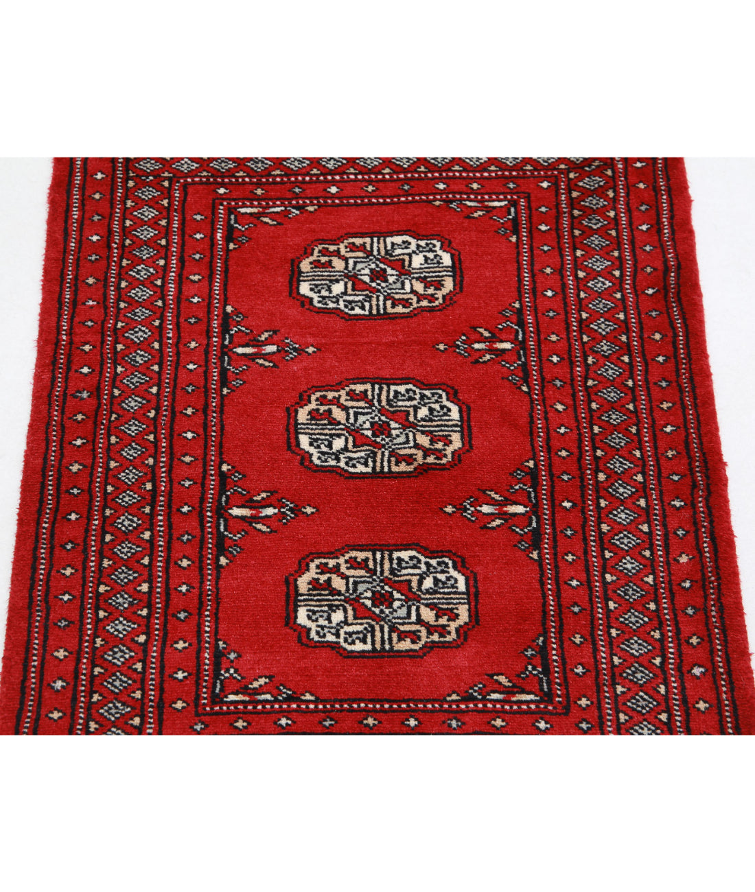 Hand Knotted Tribal Bokhara Wool Rug - 1'11'' x 3'2'' 1'11'' x 3'2'' (58 X 95) / Red / Red