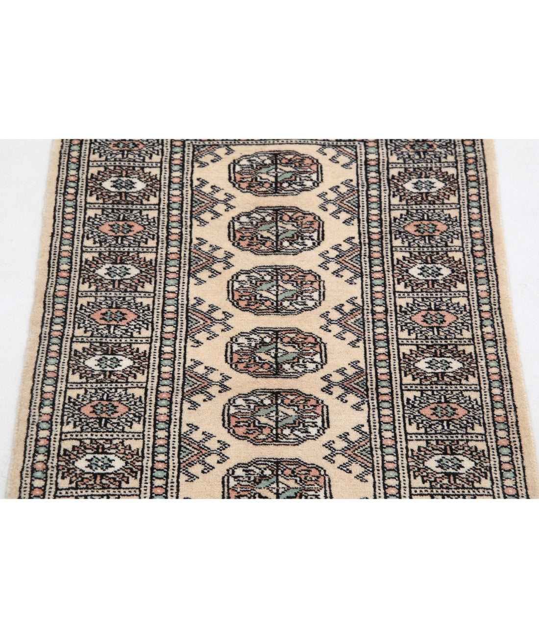 Hand Knotted Tribal Bokhara Wool Rug - 2'0'' x 3'0'' 2'0'' x 3'0'' (60 X 90) / Ivory / Ivory