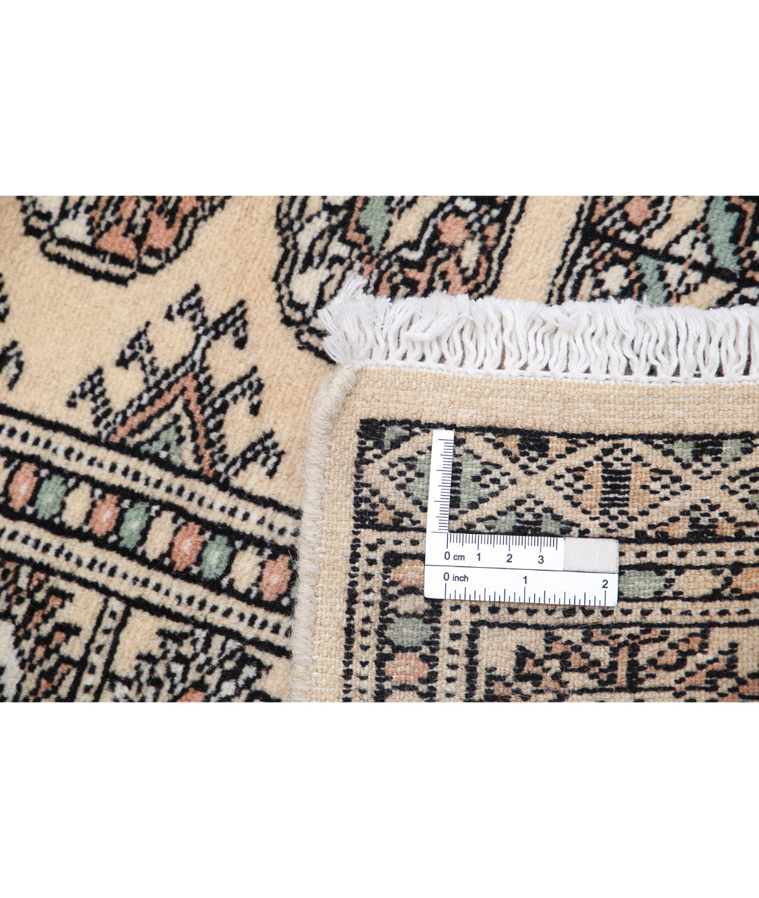 Hand Knotted Tribal Bokhara Wool Rug - 2'0'' x 3'0'' 2'0'' x 3'0'' (60 X 90) / Ivory / Ivory