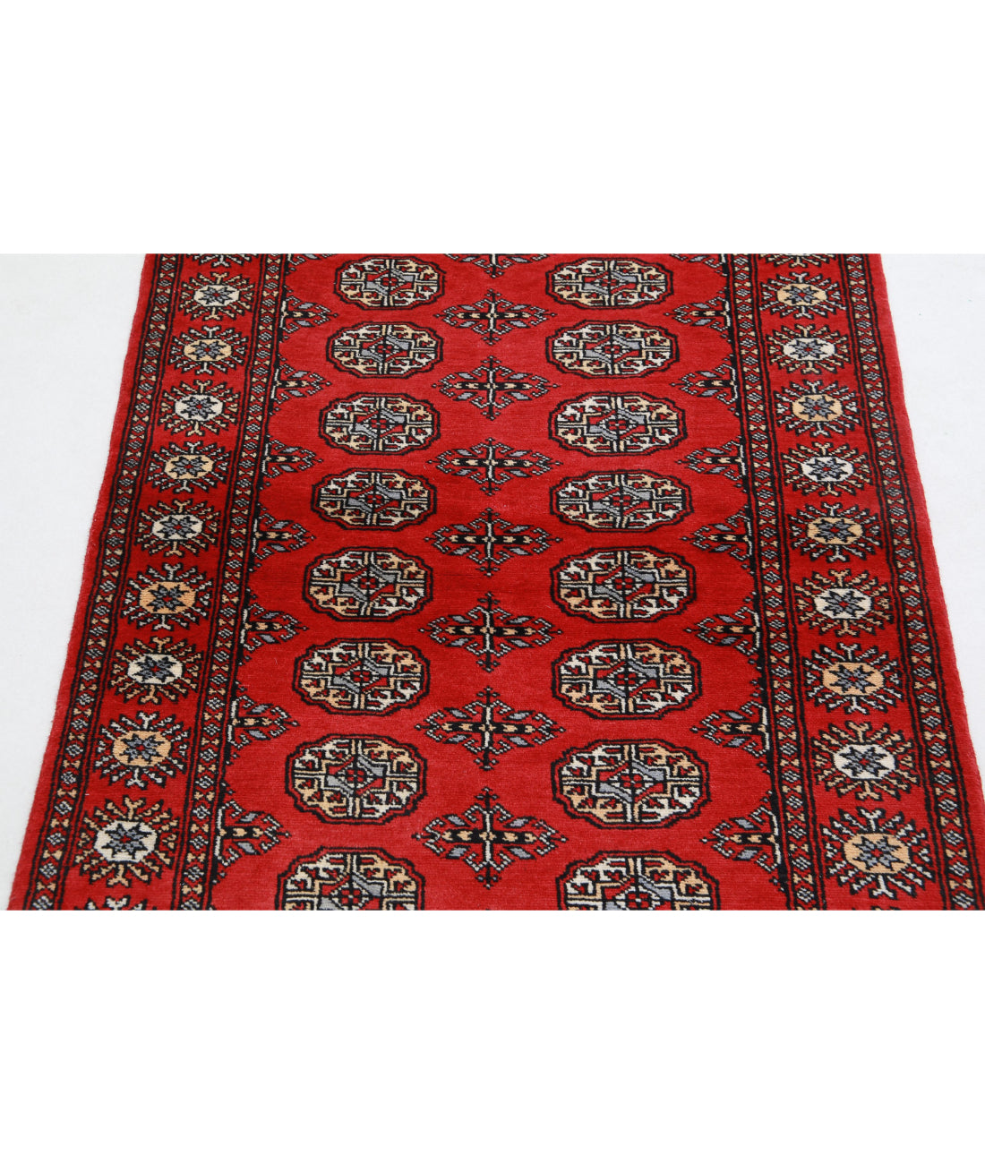 Hand Knotted Tribal Bokhara Wool Rug - 3'0'' x 4'10'' 3'0'' x 4'10'' (90 X 145) / Red / Red