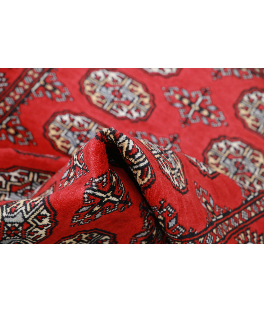 Hand Knotted Tribal Bokhara Wool Rug - 3'0'' x 4'10'' 3'0'' x 4'10'' (90 X 145) / Red / Red