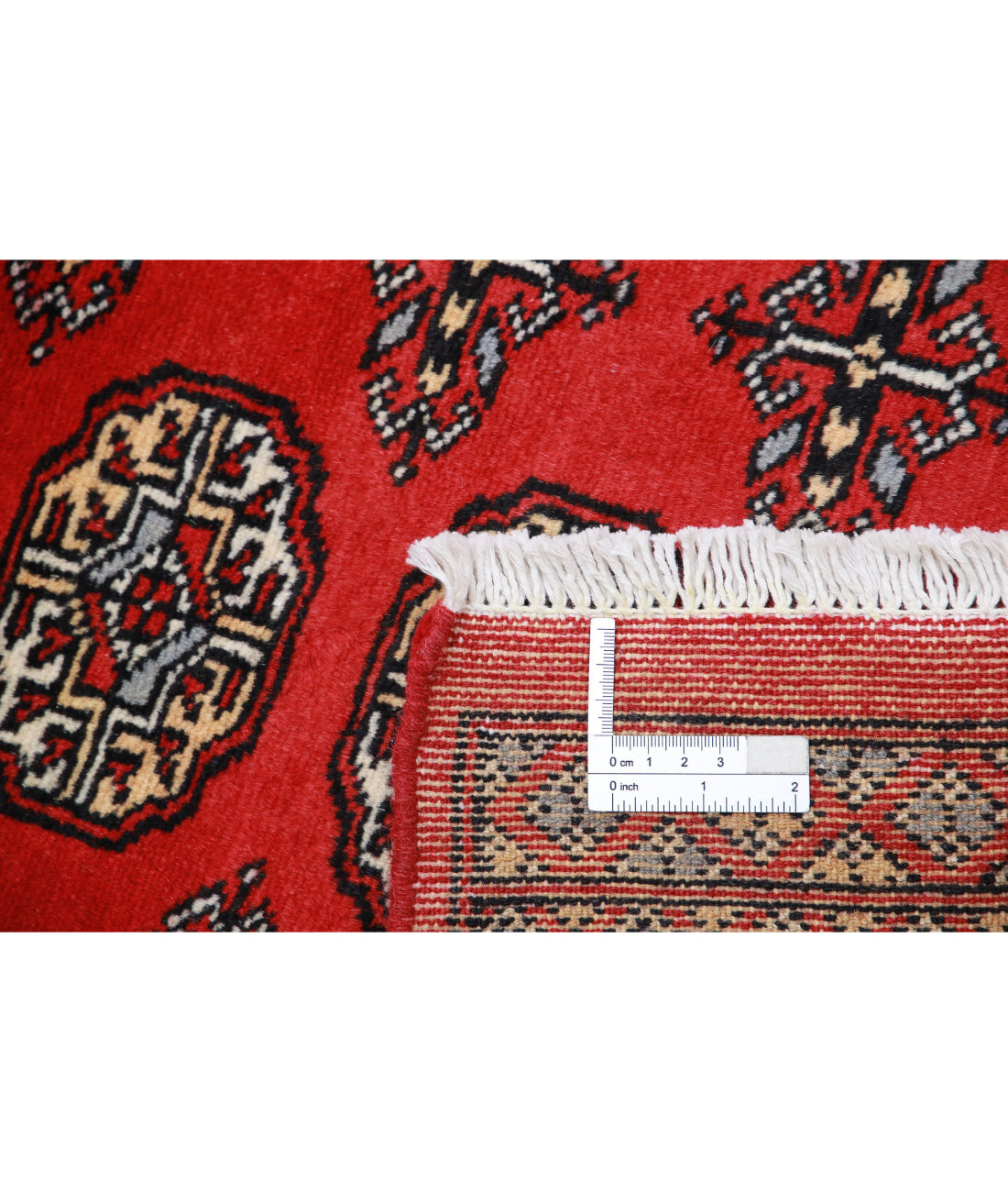 Hand Knotted Tribal Bokhara Wool Rug - 3'0'' x 4'10'' 3'0'' x 4'10'' (90 X 145) / Red / Red