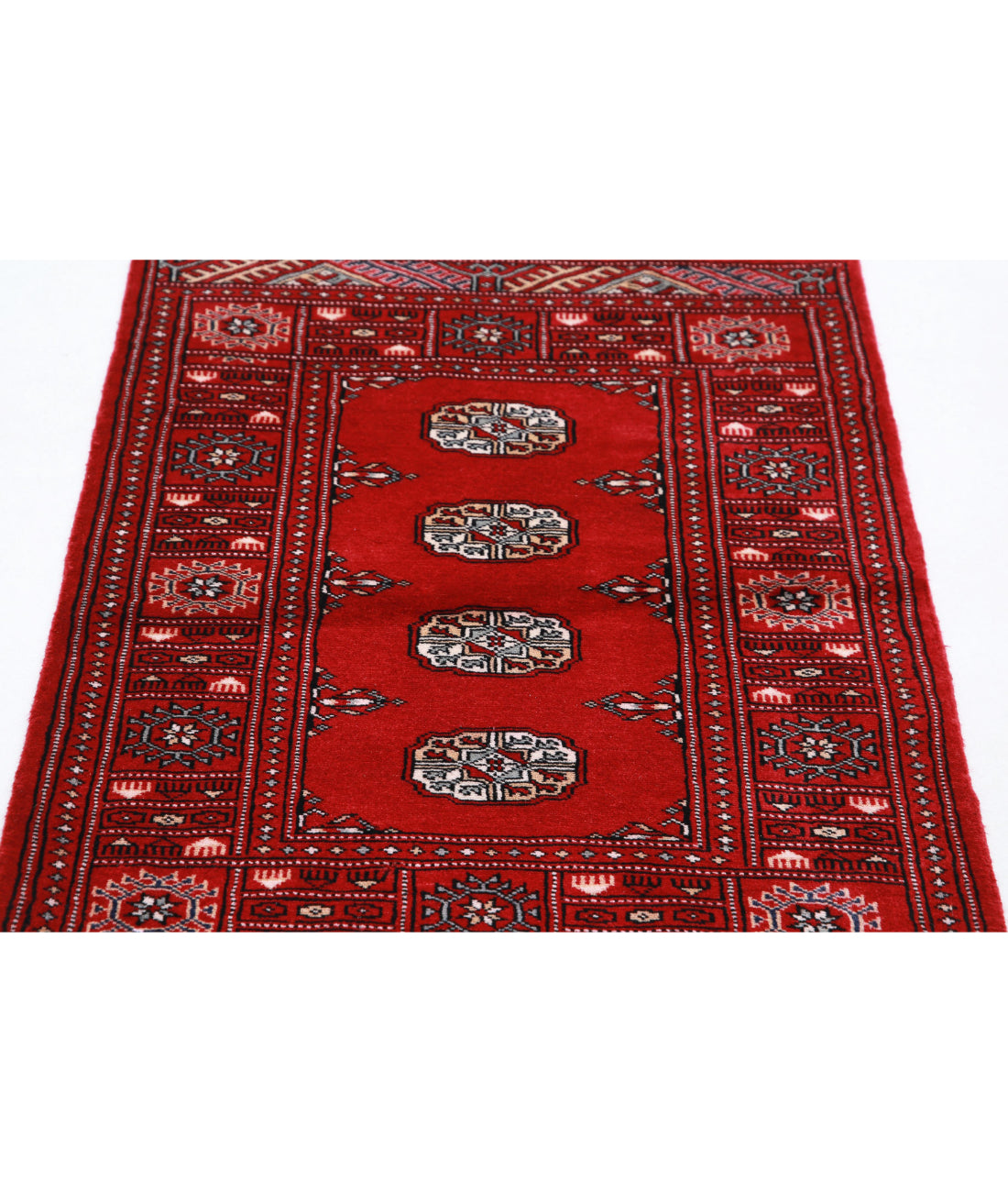 Hand Knotted Tribal Bokhara Wool Rug - 2'6'' x 4'1'' 2'6'' x 4'1'' (75 X 123) / Red / Red