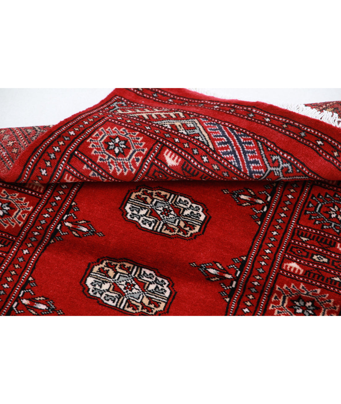 Hand Knotted Tribal Bokhara Wool Rug - 2'6'' x 4'1'' 2'6'' x 4'1'' (75 X 123) / Red / Red