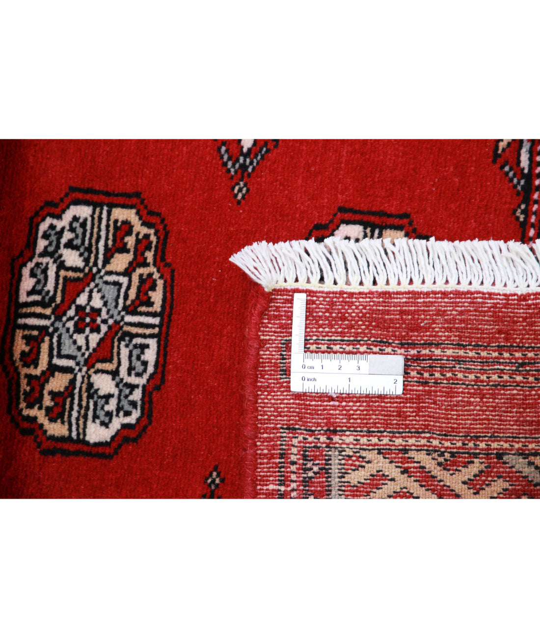 Hand Knotted Tribal Bokhara Wool Rug - 2'6'' x 4'1'' 2'6'' x 4'1'' (75 X 123) / Red / Red