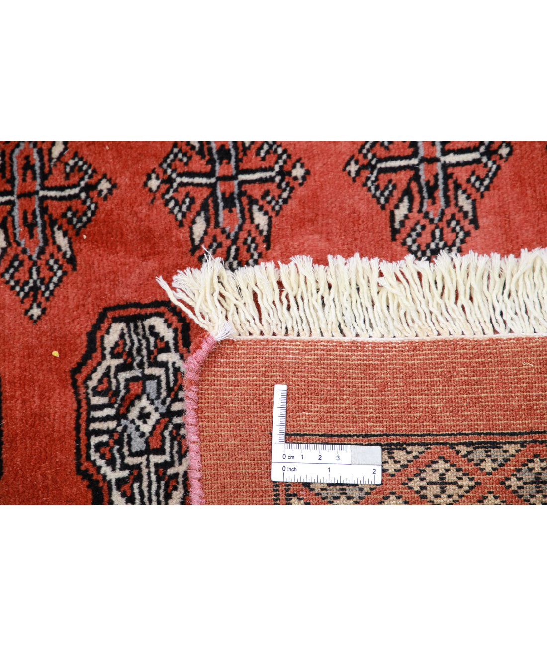 Hand Knotted Tribal Bokhara Wool Rug - 8'11'' x 11'5'' 8'11'' x 11'5'' (268 X 343) / Orange / Ivory