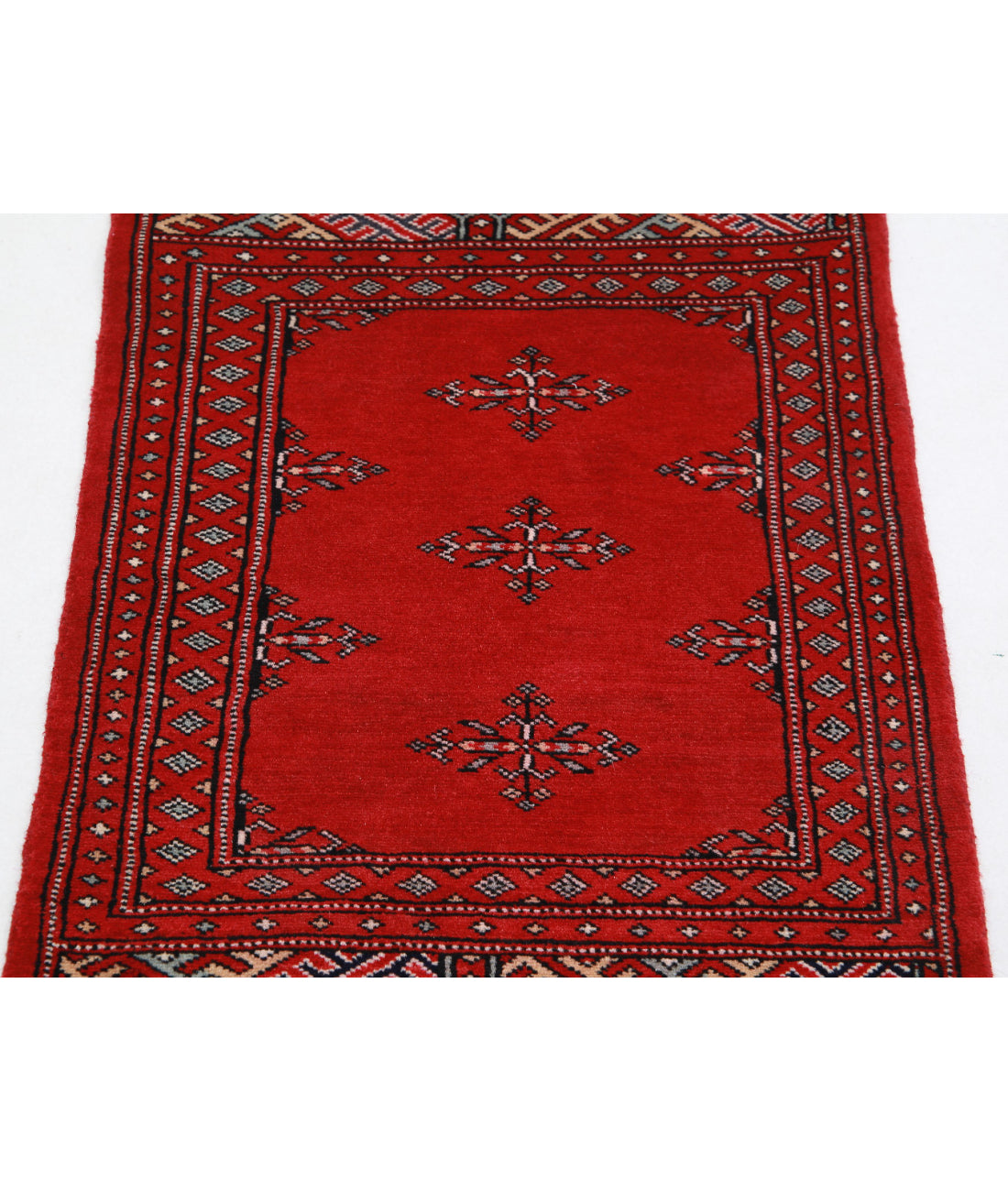 Hand Knotted Tribal Bokhara Wool Rug - 2'0'' x 3'0'' 2'0'' x 3'0'' (60 X 90) / Red / Red