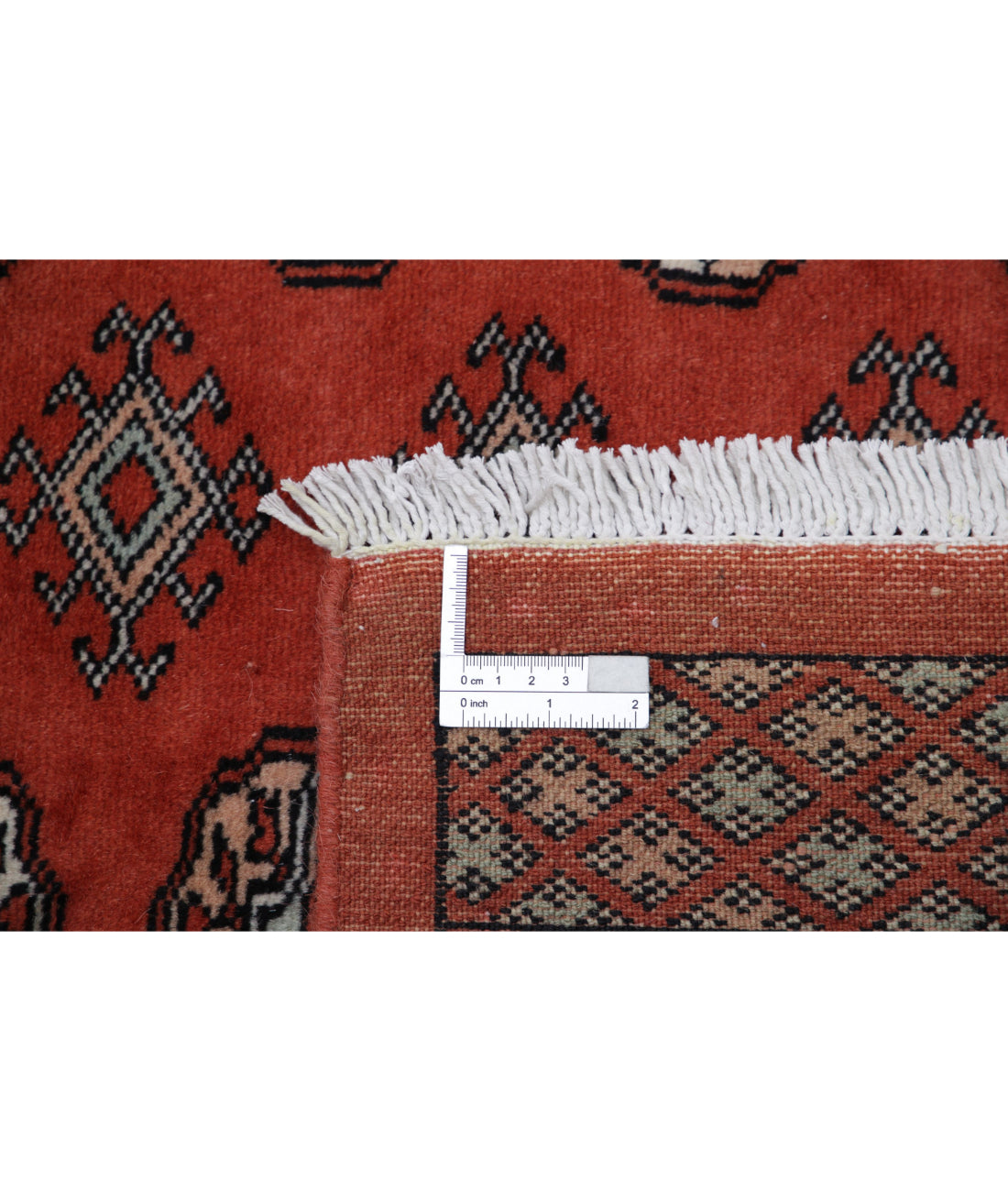 Hand Knotted Tribal Bokhara Wool Rug - 8'1'' x 10'1'' 8'1'' x 10'1'' (243 X 303) / Rust / Ivory