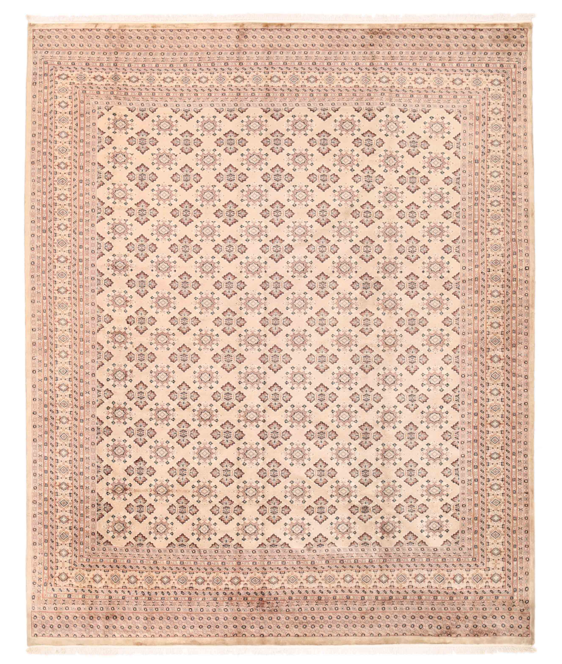 Hand Knotted Bokhara Wool Rug  - 8&#39; 5&quot; X 10&#39; 1&quot;