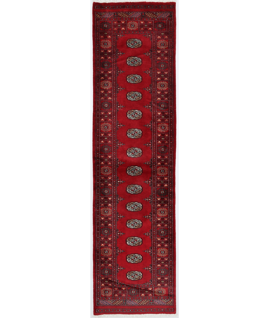 Hand Knotted Bokhara Wool Rug  - 2&#39; 7&quot; X 9&#39; 8&quot;