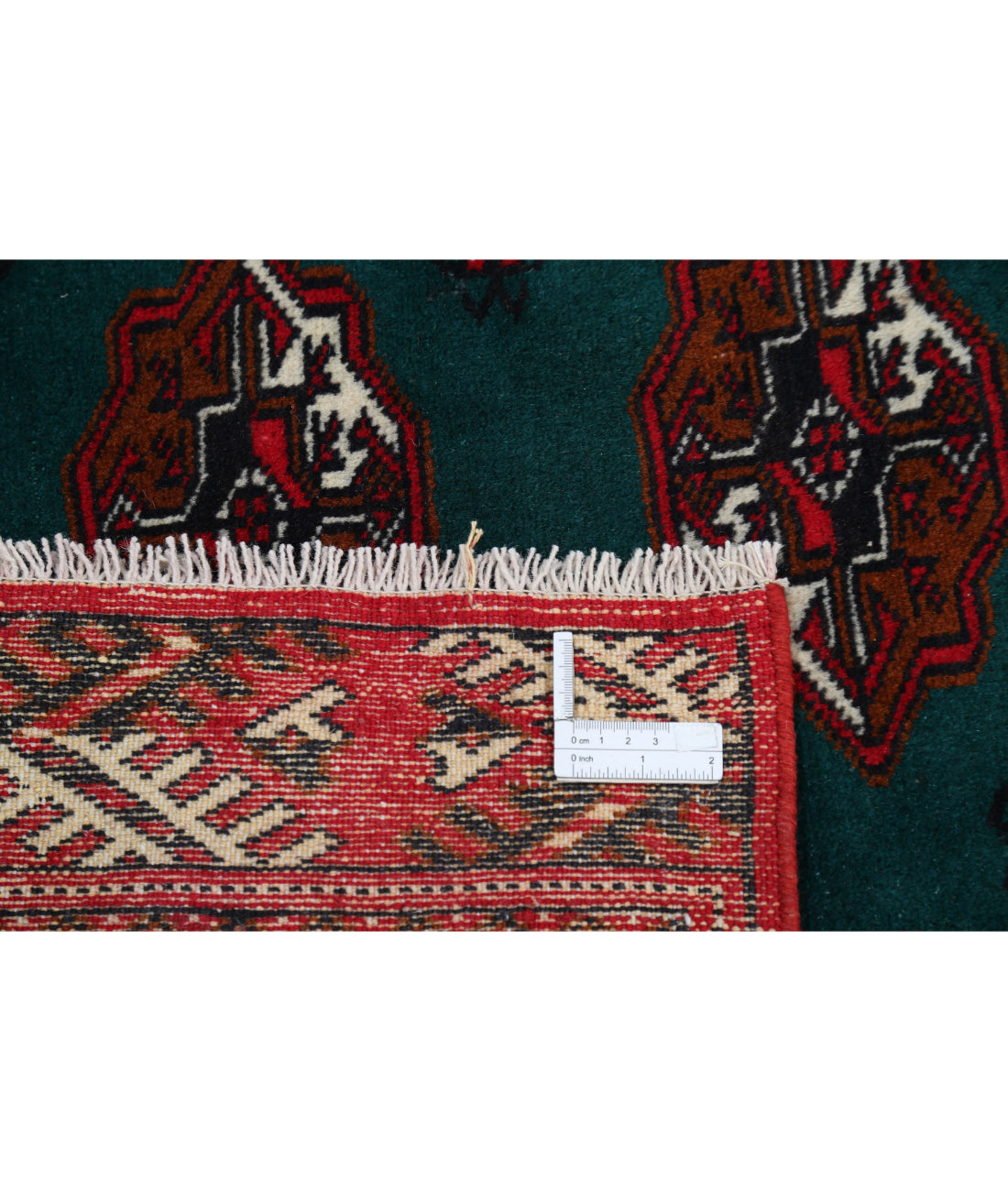 Hand Knotted Tribal Bokhara Wool Rug - 6'2'' x 9'7'' 6'2'' x 9'7'' (185 X 288) / Green / Red