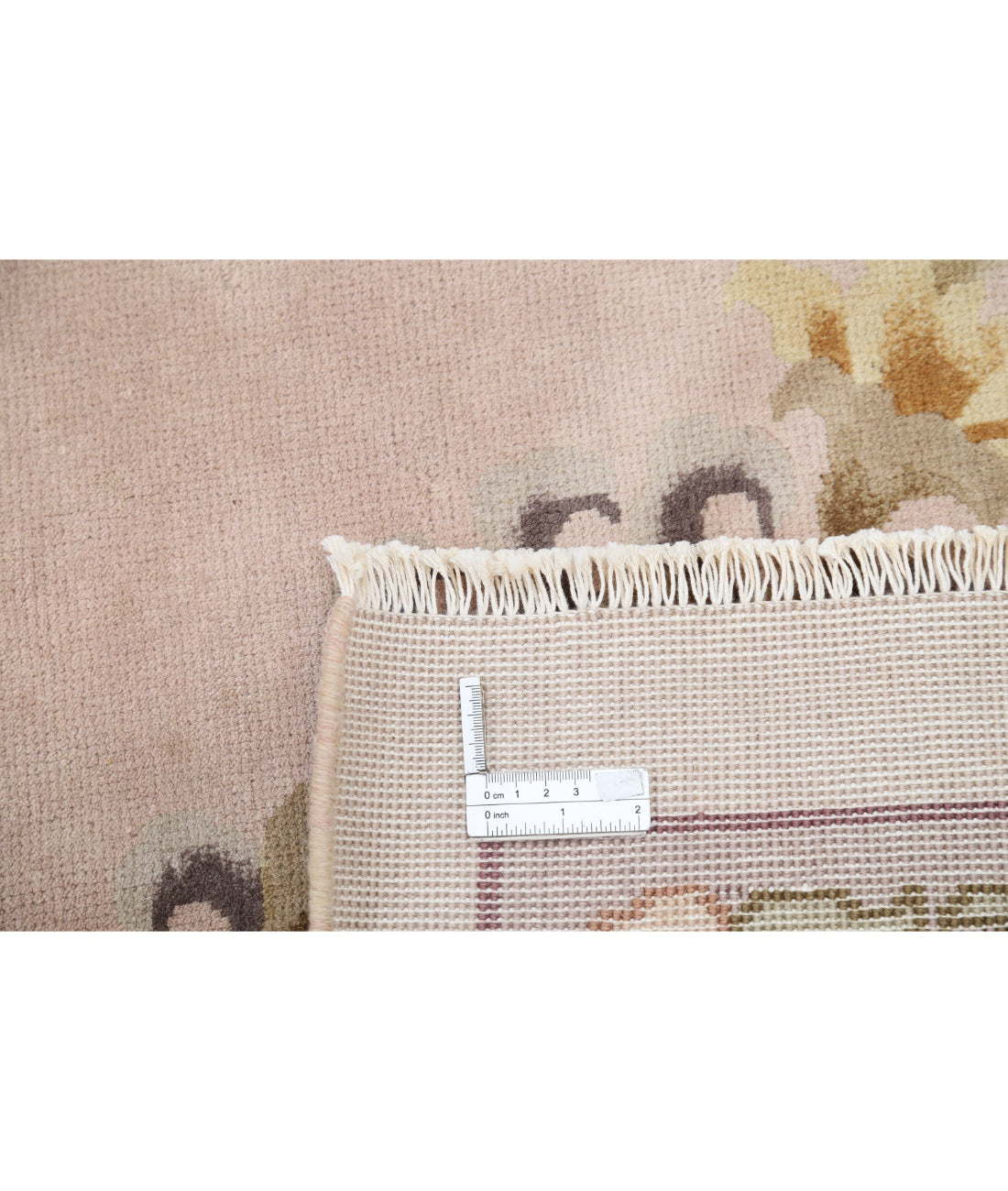 Hand Knotted Traditional Chinese Wool Rug - 8'10'' x 12'1'' 8'10'' x 12'1'' (118 X 358) / Lilac / Ivory