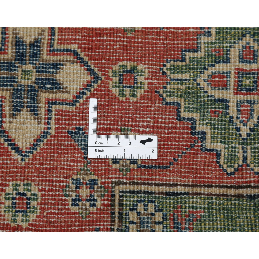 Alfombra tribal de lana kazaja anudada a mano - 6'7'' x 9'5''