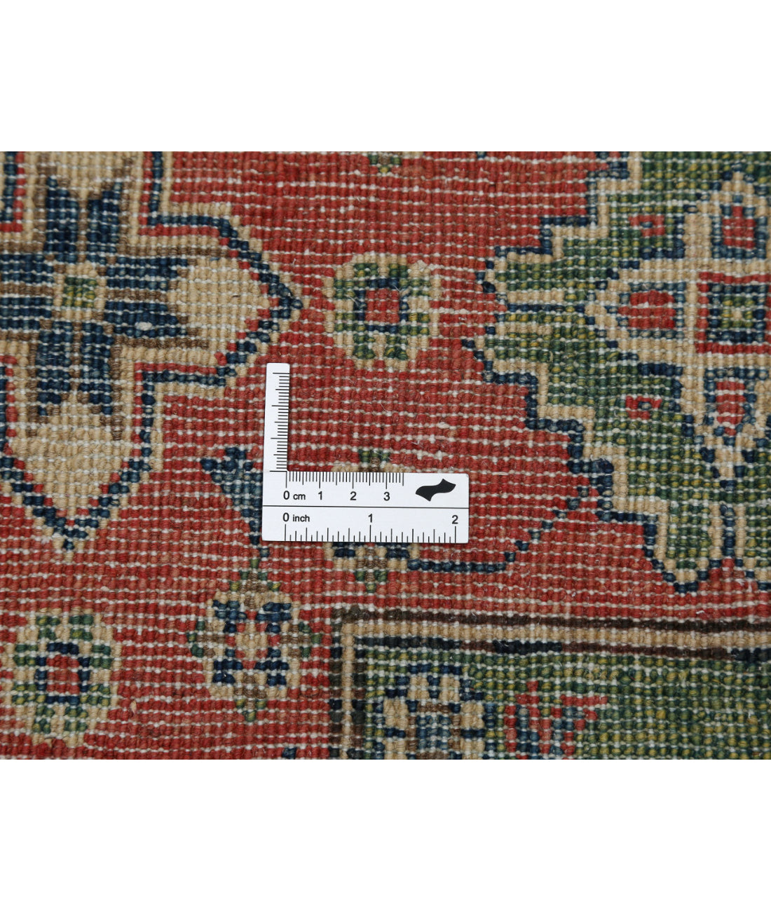 Alfombra tribal de lana kazaja anudada a mano - 6'7'' x 9'5''