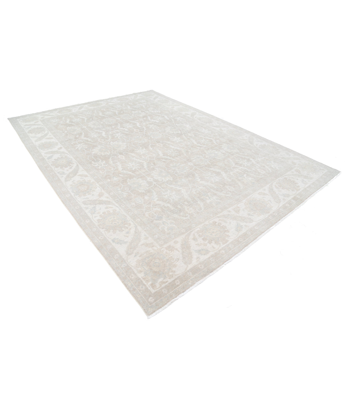Hand Knotted Fine Serenity Wool Rug - 8'7'' x 11'9'' 8' 7" X 11' 9" (262 X 358) / Taupe / Ivory