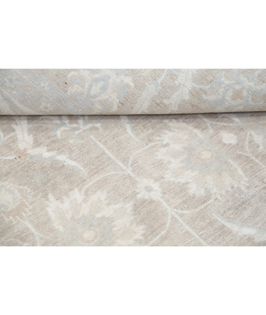 Hand Knotted Fine Serenity Wool Rug - 8'7'' x 11'9'' 8' 7" X 11' 9" (262 X 358) / Taupe / Ivory