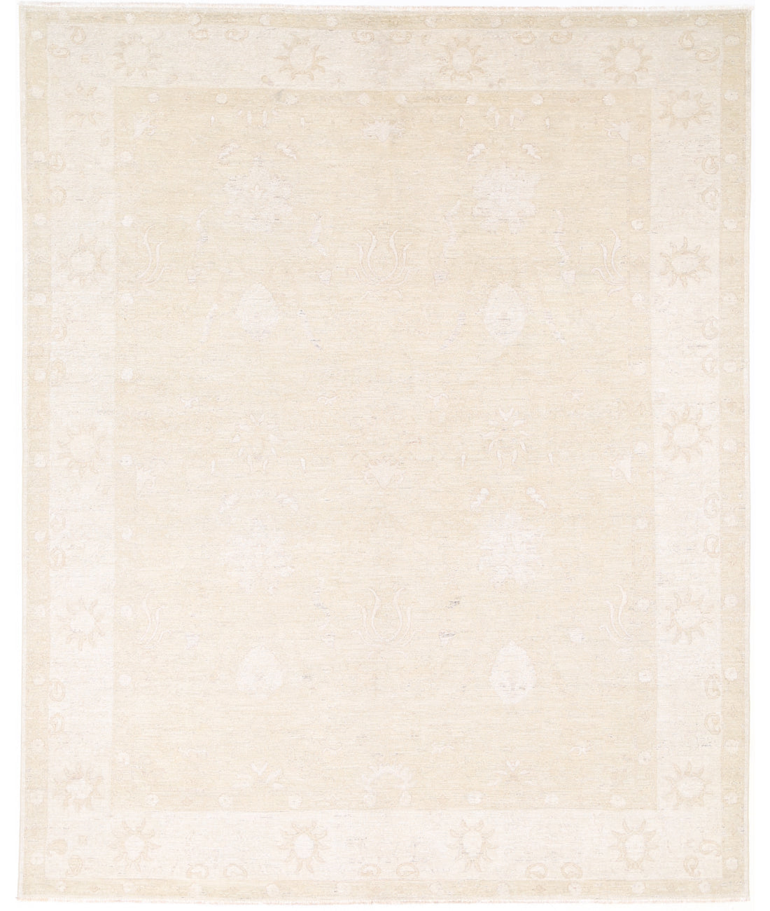 Hand Knotted Fine Serenity Wool Rug - 8'0'' x 9'10'' 8' 0" X 9' 10" (244 X 300) / Beige / Ivory