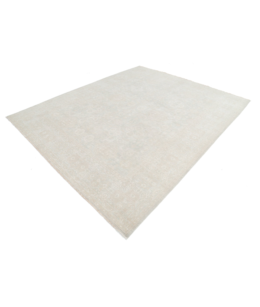 Hand Knotted Fine Serenity Wool Rug - 8'4'' x 9'11'' 8' 4" X 9' 11" (254 X 302) / Green / Taupe